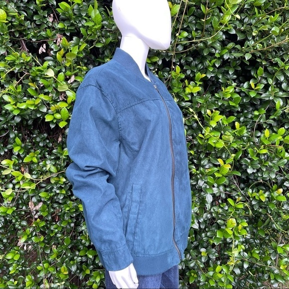 TASSO Elba Vegan Emerald Green Suede Racer Style Men’s Classic Jacket - Picture 2 of 10